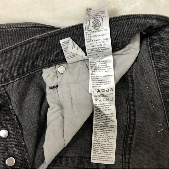 Levi’s 501 Jeans High Rise 100% Cotton straight leg 31 x 30 Faded Black wash - Picture 13 of 16